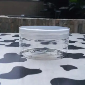 200 ml skladovanie Potravín Fľaše & Pohárov 200g Jasné Jar PET Jar s biela/číre/čierna PP Veko .Kozmetické Výrobcu, hrubé base