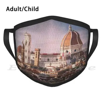 Historické Jadro Florencia Taliansko Euro Futbalovej Ligy Teplý Šál Maska Florencia Taliansko Panoráma Duomo Il Duomo
